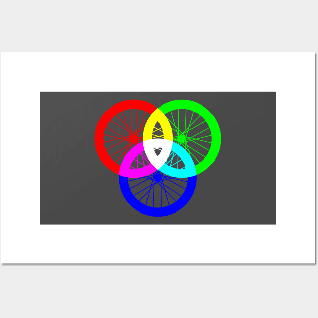 Color Wheel - RGBicycle - Colour Wheel Cycling Wall Art by anothercyclist